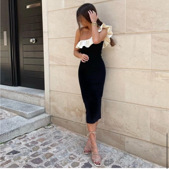 Zara knit ruffle dress - Picture 3 of 5